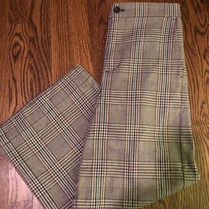 Madewell wide Leg Plaid pants